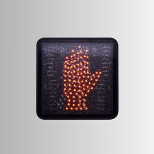 12″ x 12″ Pedestrian Signal Module, Upraised Hand, or 9″ x 9″ Pedestrian Signal Module, Upraised Hand